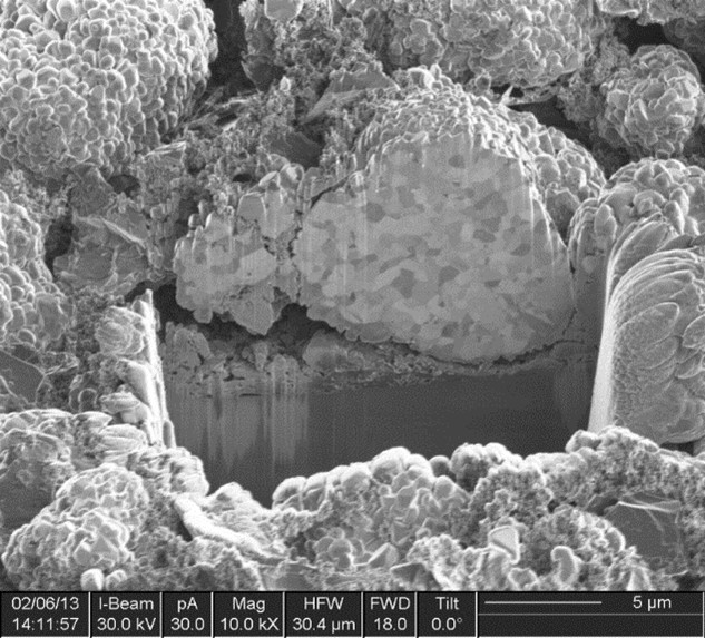 iBAT-Lab-EMPA-reliability-center-fib FIB cross-section of NCM cathode