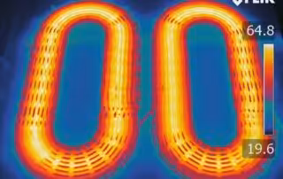 Thermal image of a wireless coupler