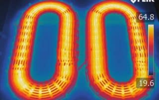 Thermal image of a wireless coupler