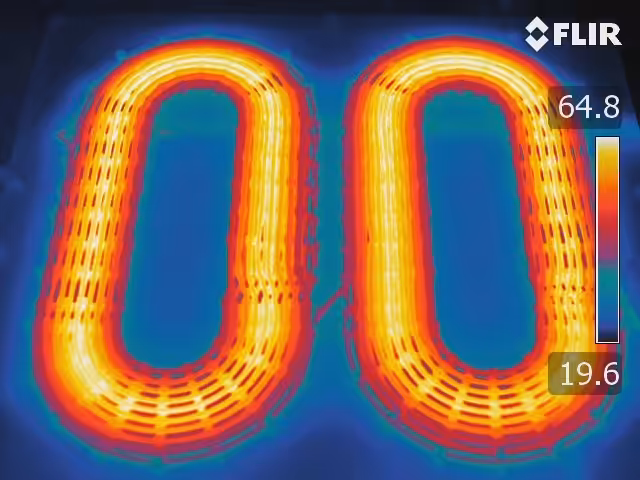 Thermal image of a wireless coupler​