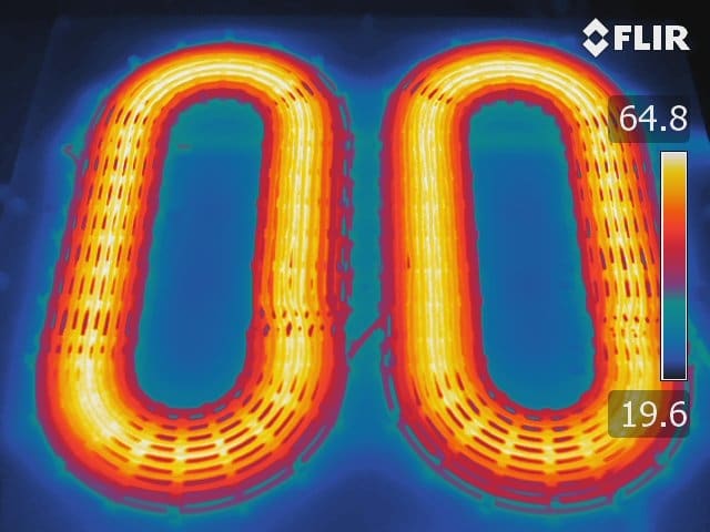 Thermal image of a wireless coupler